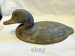 Heavy Cast Iron Vtg Sink Box Duck Decoy Statue Art Doorstop Mallard 21 + Lbs