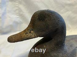 Heavy Cast Iron Vtg Sink Box Duck Decoy Statue Art Doorstop Mallard 21 + Lbs