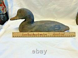 Heavy Cast Iron Vtg Sink Box Duck Decoy Statue Art Doorstop Mallard 21 + Lbs