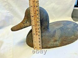 Heavy Cast Iron Vtg Sink Box Duck Decoy Statue Art Doorstop Mallard 21 + Lbs