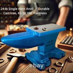 Heavy-Duty 24 lbs Cast Iron Anvil Ideal for Blacksmithing & Jewelry Making