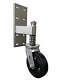 Heavy Duty Spring Loaded Gate Caster 550 Lbs Capacity 6 Rubber On Cast Iron