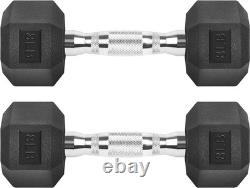 Hex Dumbbells Rubber Coated Cast Iron Hex Black Dumbbell Free Weights