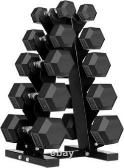 Hex Dumbbells Rubber Coated Cast Iron Hex Black Dumbbell Free Weights