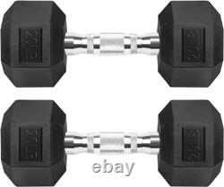 Hex Dumbbells Rubber Coated Cast Iron Hex Black Dumbbell Free Weights