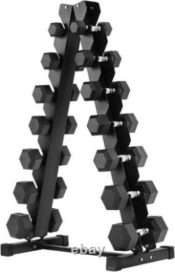 Hex Dumbbells Rubber Coated Cast Iron Hex Black Dumbbell Free Weights