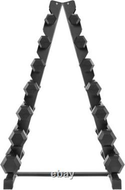 Hex Dumbbells Rubber Coated Cast Iron Hex Black Dumbbell Free Weights