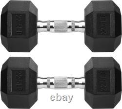 Hex Dumbbells Rubber Coated Cast Iron Hex Black Dumbbell Free Weights