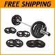 High Capacity Olympic Cast Iron Weight Plates 255 Lbs Set, Ideal For Training