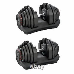 HolaHatha 10-90 LB Adjustable Dumbbell Home Gym Workout Equipment(Open Box)