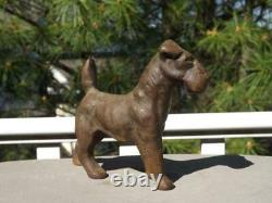 Hubley Cast Iron Fox Terrier Dog Doorstop 3.12lbs 7 Long 5.25H