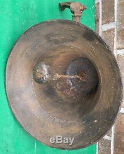 Huge Old Heavy 50Lbs 1800s Antique Cast Iron School Farm Church Cow Dinner Bell