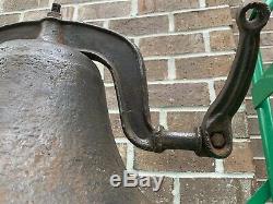 Huge Old Heavy 50Lbs 1800s Antique Cast Iron School Farm Church Cow Dinner Bell