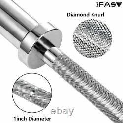 IFAST Olympic Barbell Bar Plates 4Ft/5Ft/7.2Ft Solid Iron Fitness Weightlifting