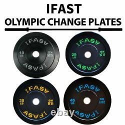 IFAST Olympic Barbell Bar Plates 4Ft/5Ft/7.2Ft Solid Iron Fitness Weightlifting