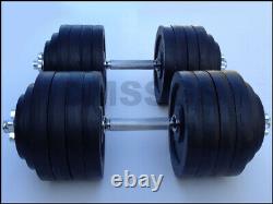 IN-STOCK NEW 200LB ADJUSTABLE DUMBBELL SET FREE WEIGHTS COMPLETE 100LB x 2PCS