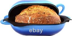 Incredibly Easy Artisan Bread Kit. Cast Iron Dutch Oven Blue Gradient and Pe