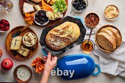 Incredibly Easy Artisan Bread Kit. Cast Iron Dutch Oven Blue Gradient and Pe