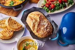 Incredibly Easy Artisan Bread Kit. Cast Iron Dutch Oven Blue Gradient and Pe