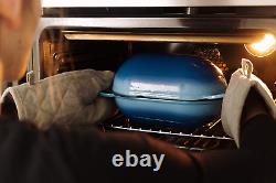 Incredibly Easy Artisan Bread Kit. Cast Iron Dutch Oven Blue Gradient and Pe