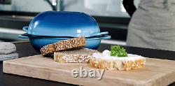 Incredibly Easy Artisan Bread Kit. Cast Iron Dutch Oven Blue Gradient and Pe