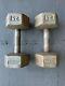 Ivanko Dumbbells Dumbbell Weights Vintage Iron Hex Cast 25lbs York 25 Pounds
