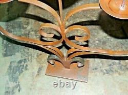 JAN BARBOGLIO IRON ART 30lb Hand Made Candle Holder Candelabra 5 Candle Altar