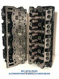 Kill Devil Diesel O-Ring Cylinder Heads 120lb Springs 08-10 Ford 6.4 Powerstroke