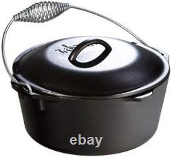 L8DO3 Cast Iron Dutch Oven (5-Quart) and 4-In-1 Camp Dutch Oven Tool