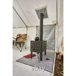 LARGE Wood Burning Stove Outdoor Camping Cast Iron Steel Fire-Box Heat