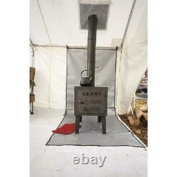 LARGE Wood Burning Stove Outdoor Camping Cast Iron Steel Fire-Box Heat