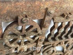 Large Heavy 60 LBS CAST IRON Ornate Furnace HEAT Grate Antique Window Vent #12