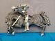 Large Vintage 40lb Gothic Cast Iron Saint George Horse & Knight Art Deco Decor