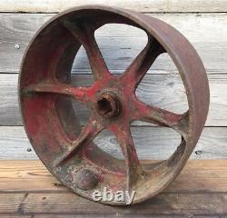 Large Vintage Heavy-Duty 14 36LB Cast Iron Tractor Wheel Cast Iron Wheel