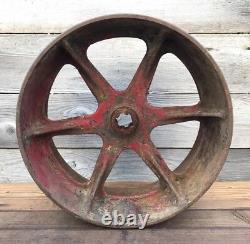 Large Vintage Heavy-Duty 14 36LB Cast Iron Tractor Wheel Cast Iron Wheel