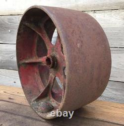 Large Vintage Heavy-Duty 14 36LB Cast Iron Tractor Wheel Cast Iron Wheel