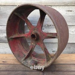 Large Vintage Heavy-Duty 14 36LB Cast Iron Tractor Wheel Cast Iron Wheel