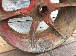 Large Vintage Heavy-Duty 14 36LB Cast Iron Tractor Wheel Cast Iron Wheel