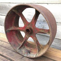 Large Vintage Heavy-Duty 14 36LB Cast Iron Tractor Wheel Cast Iron Wheel