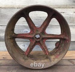 Large Vintage Heavy-Duty 14 36LB Cast Iron Tractor Wheel Cast Iron Wheel