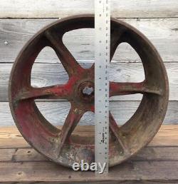 Large Vintage Heavy-Duty 14 36LB Cast Iron Tractor Wheel Cast Iron Wheel