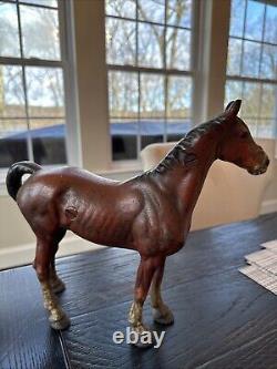 Large Vintage Hubley Cast Iron Horse Door Stop HEAVY! Almost 6 lbs