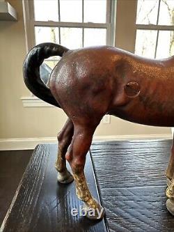 Large Vintage Hubley Cast Iron Horse Door Stop HEAVY! Almost 6 lbs