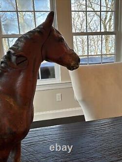 Large Vintage Hubley Cast Iron Horse Door Stop HEAVY! Almost 6 lbs