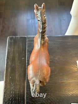 Large Vintage Hubley Cast Iron Horse Door Stop HEAVY! Almost 6 lbs