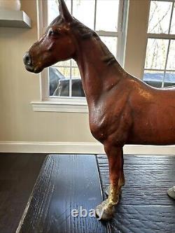 Large Vintage Hubley Cast Iron Horse Door Stop HEAVY! Almost 6 lbs