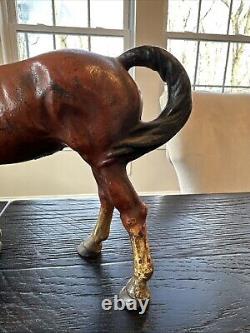 Large Vintage Hubley Cast Iron Horse Door Stop HEAVY! Almost 6 lbs