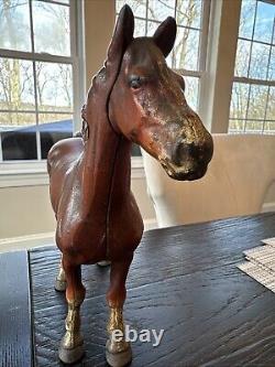 Large Vintage Hubley Cast Iron Horse Door Stop HEAVY! Almost 6 lbs