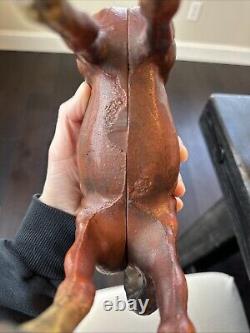 Large Vintage Hubley Cast Iron Horse Door Stop HEAVY! Almost 6 lbs