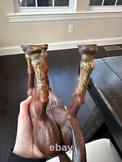 Large Vintage Hubley Cast Iron Horse Door Stop HEAVY! Almost 6 lbs